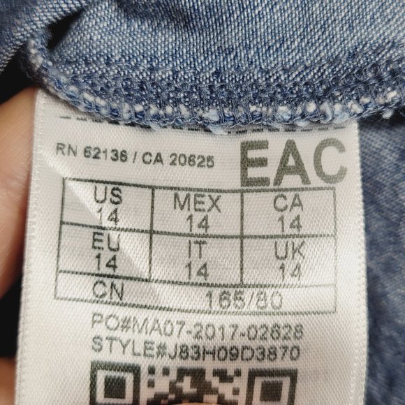 Guess | Denim Chambray Long Sleeve Pearl Snap Shirt Top Black Lace Yoke 14 - Picture 5 of 10